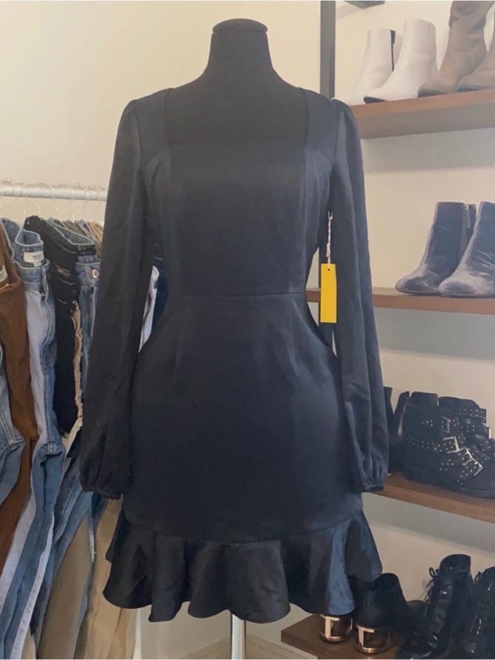 Forever 21 Black Long Sleeve Mini Dress NWT